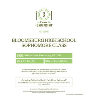 Sophomore Class Panera Fundraiser Sophomore Class Panera Fundraiser